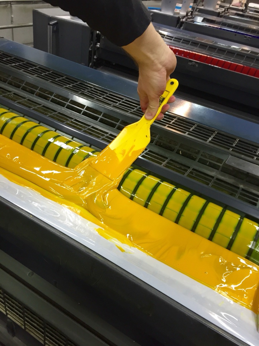 Interior de la imprenta Artes Gr&aacute;ficas S.A.